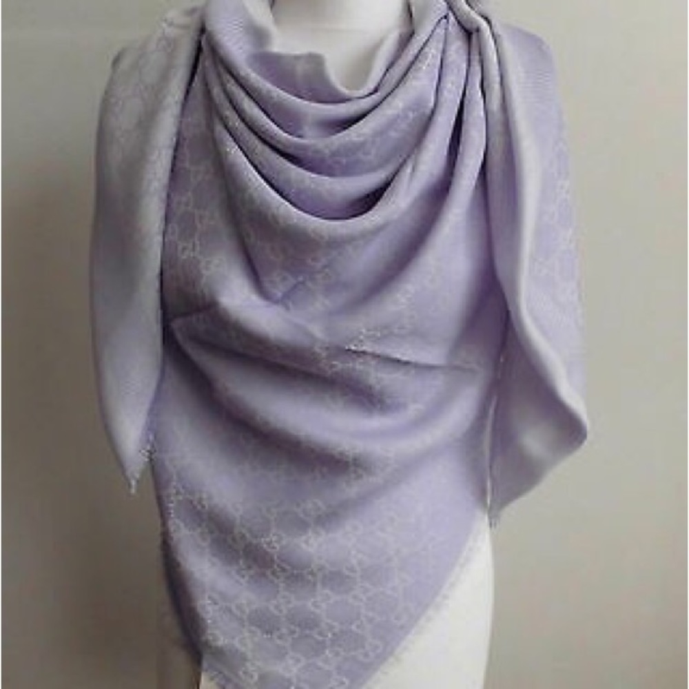 Gucci wool silk GG scarf